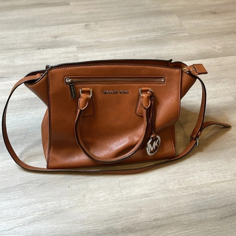 Michael Kors Brown Sophie Satchel Convertible Bag - Picture 1 of 12
